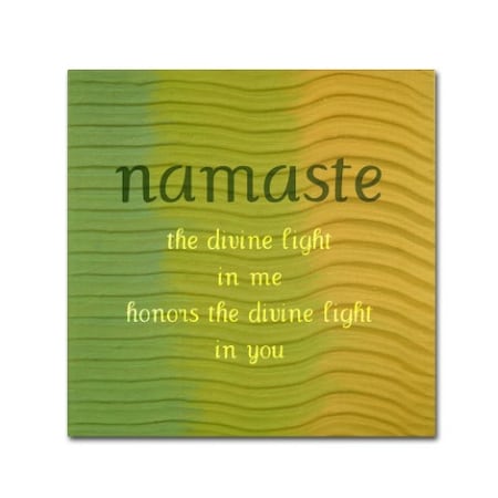 Michelle Calkins 'Namaste' Canvas Art,18x18